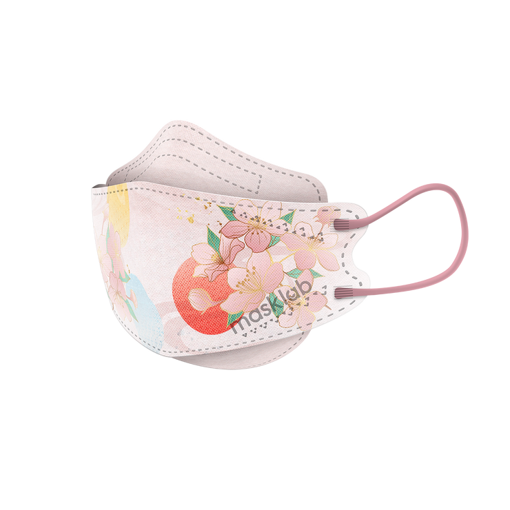 粉紅花漾成人KF韓式立體醫療口罩 (盒裝10入 獨立包裝)