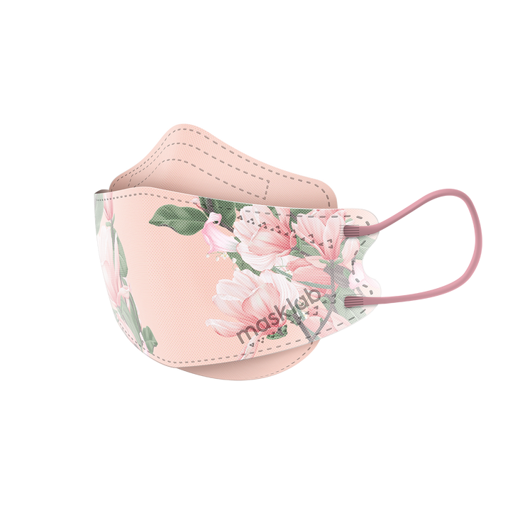 粉紅花 成人KF韓式立體醫療口罩 (10入獨立包裝 贈萬用盒)