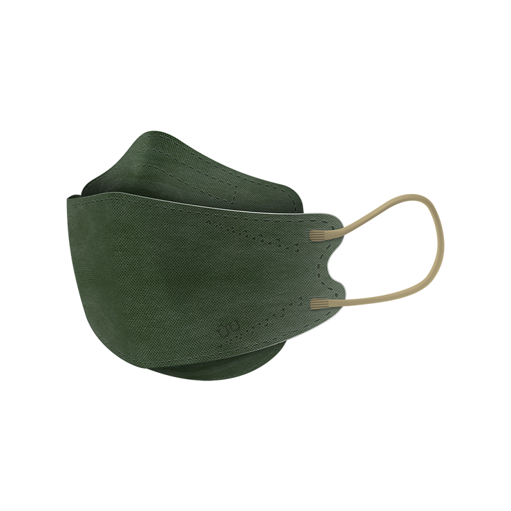 UUmask 橄欖綠 成人KF韓式立體醫療口罩 (50入 獨立包裝)